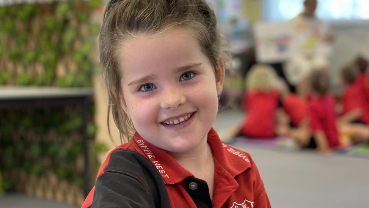 Madeline Newton – Gympie West State School prep students on first day, Monday January 22, 2024.