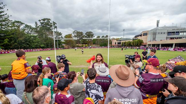 Brisbane Broncos training and fan day at Red Hill ahead of the Grand Final this weekend against Penrith.