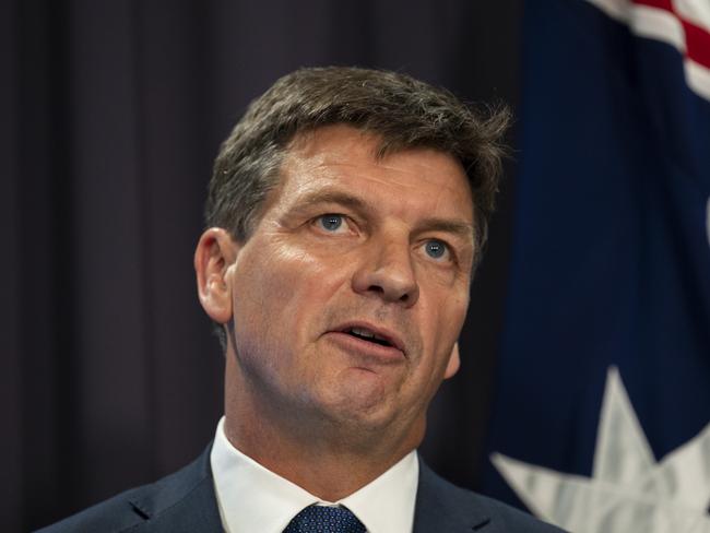 Energy Minister Angus Taylor was vague on the detail. Picture: NCA NewsWire / Martin Ollman