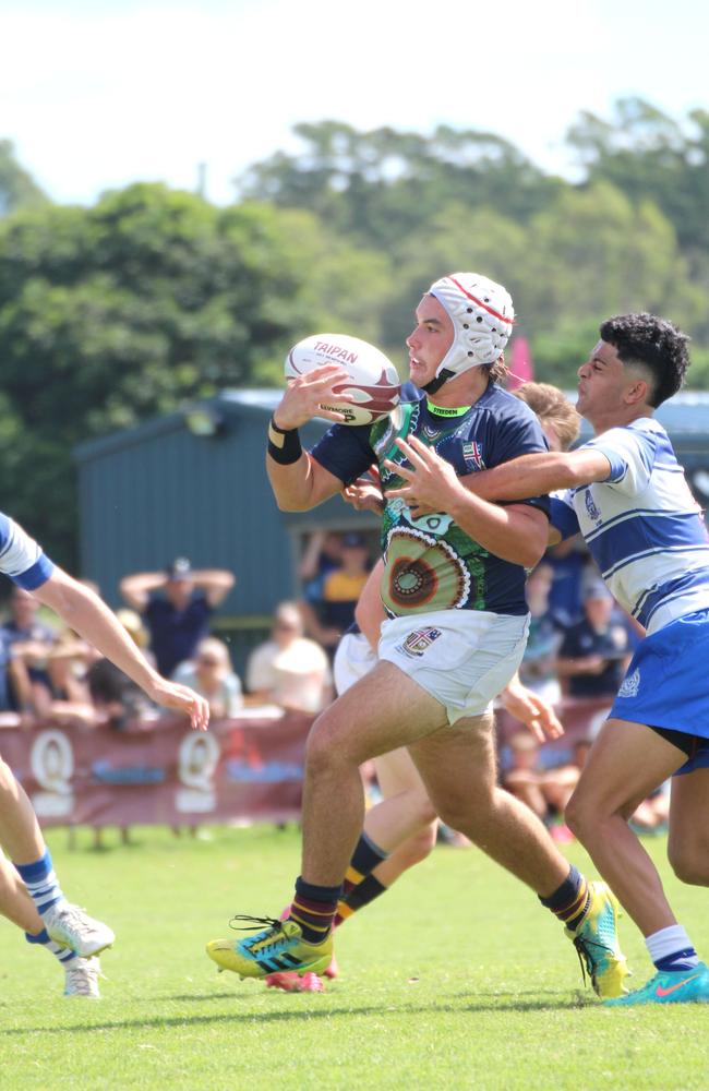 Ballymore Cup rugby action at the Albany Creek Brumbies Junior Rugby Union Club on Friday, April 12, 2024.