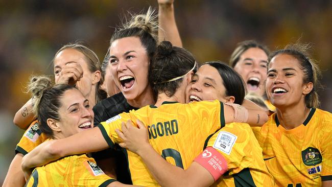 This generation of Matildas will go down in immortality for what they’ve done for women’s sport in this country. Picture: Quinn Rooney