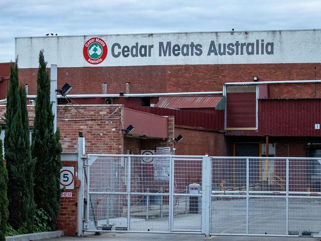 Cedar Meats was at the centre of the state’s first major virus in May. Picture: Darrian Traynor/Getty Images