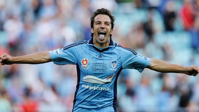 Alessandro Del Piero brought global attention to the A-League. Picture: Brett Costello