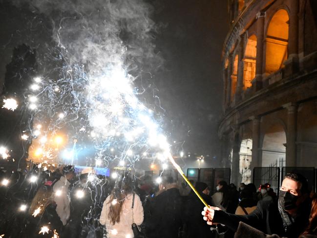 Italians welcome 2022. Picture: AFP