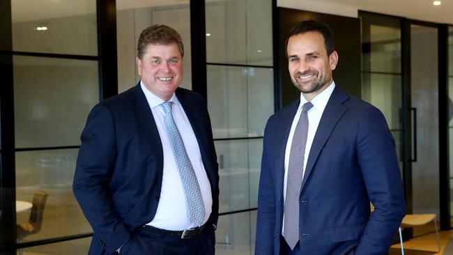 Centuria Capital’s John McBain and Jason Huljich. Picture: Hollie Adams