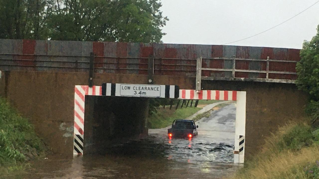 FORGET IT: A ute trying their luck in Fitzroy St floodwaters /Tessa Flemming