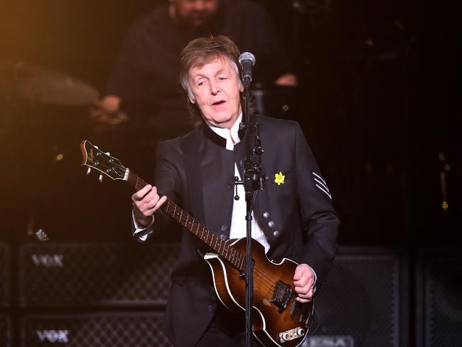 Paul McCartney’s set was packed with Beatles songs. Picture: David Swift.