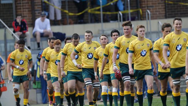 The Australian Schoolboys before their clash with Fiji. Photo: ARU Media.