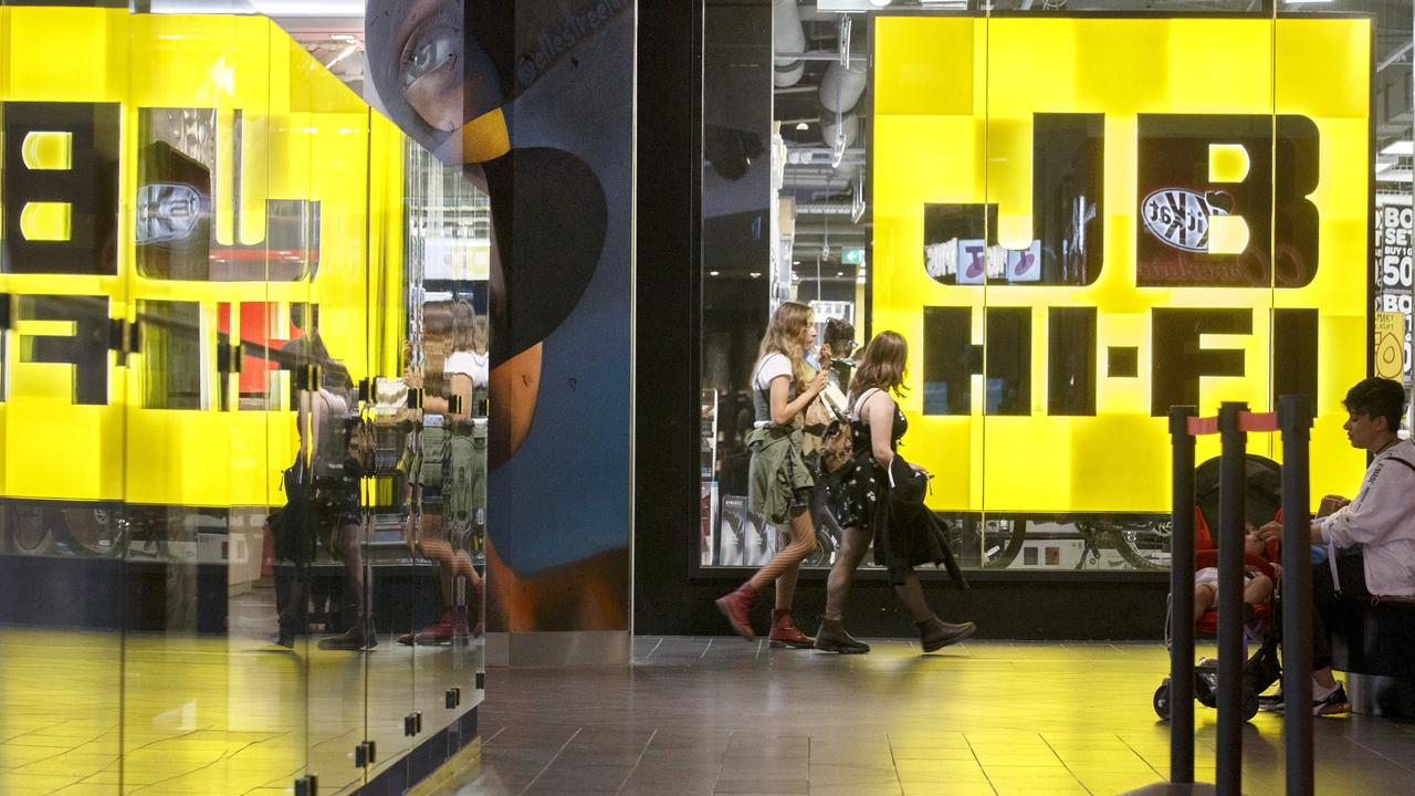 JB Hi-Fi’s total sales for the December quarter were up almost 22 per cent over a two-year period. Picture: David Geraghty / NCA NewsWire