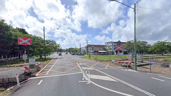 The incident occurred near the James St and Law St intersection in Cairns North on Saturday October 19. Picture: Google Maps.