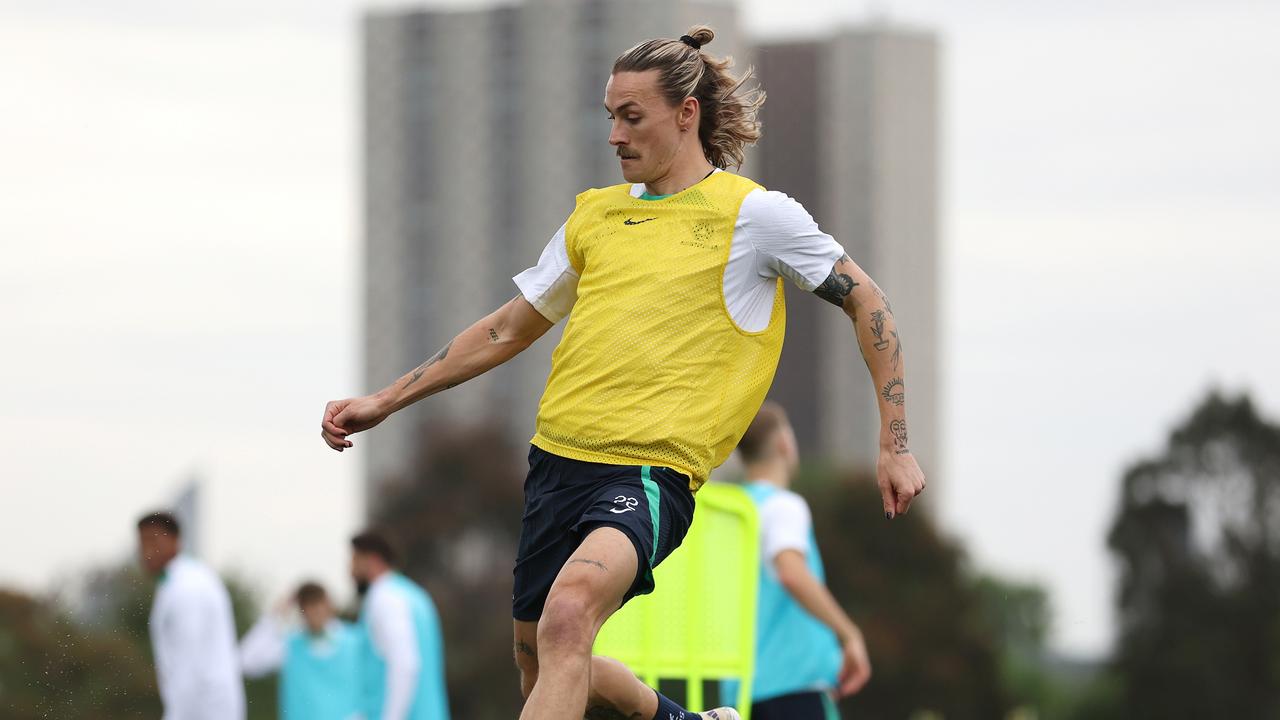 Jackson Irvine is set for a starting midfield role in his hometown as the Socceroos search for a vital three points against their World Cup qualifying rivals. Picture: Robert Cianflone / Getty Images