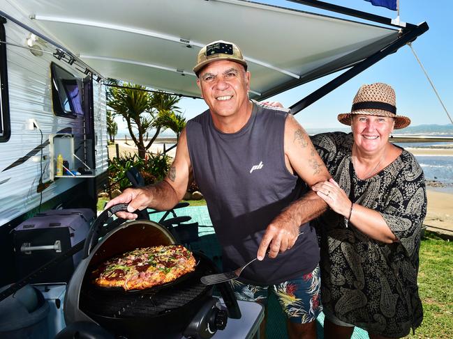 Pete and Laurel Clothier pictured at Rollingstone Beach Front Resort. Picture: Shae Beplate.