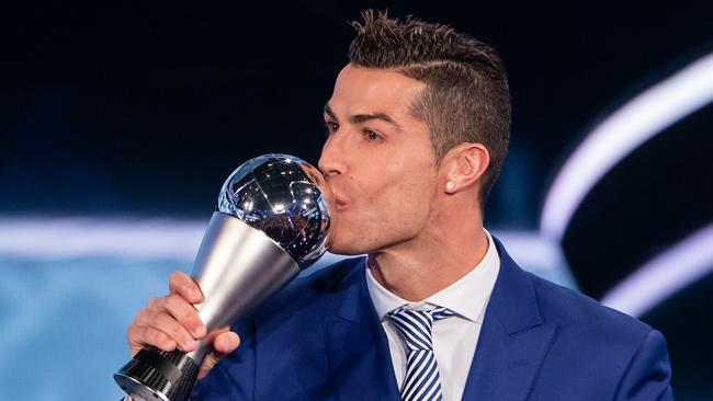 Ronaldo receives The Best FIFA Men's Player Award in 2016.