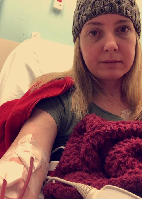 Sarah now undergoes dialysis twice a week. Picture: Sarah Joyce/Supplied