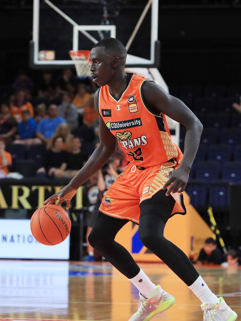 Taipans' Bul Kuol in the National Basketball League (NBL) match between the Cairns Taipans and the Sydney Kings, held at the Cairns Convention Centre. Picture: Brendan Radke