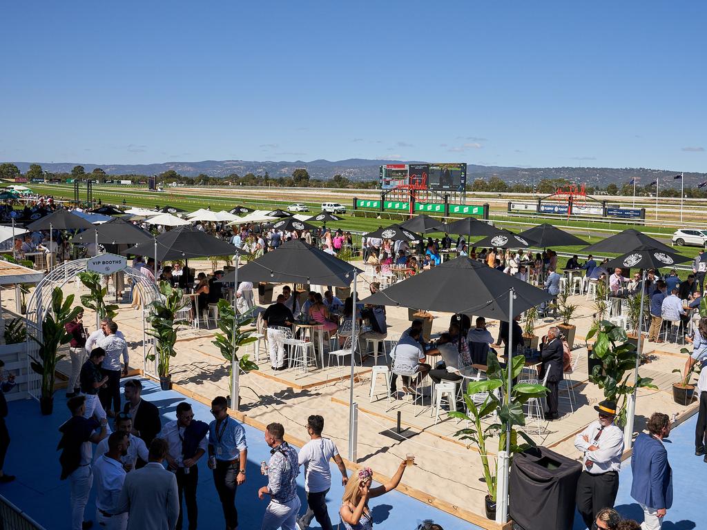 Beach Party at the Adelaide Cup at Morphettville Racecourse, Monday, March 8, 2021. Picture: MATT LOXTON