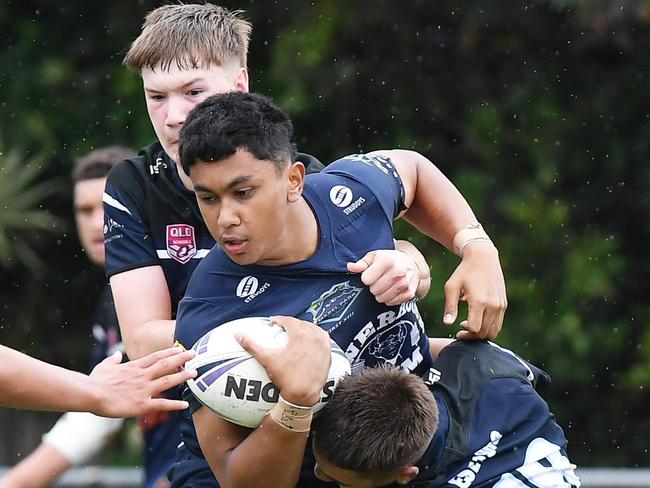 Langer Cup schoolboy rugby league qualifying games. Mabel Park State High School V Caloundra State High School. Picture: Patrick Woods.