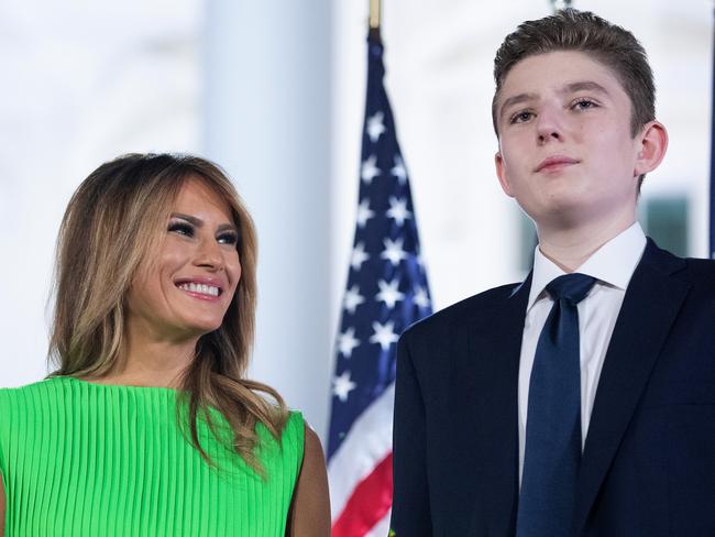 Melania’s rare nod to son torn apart online