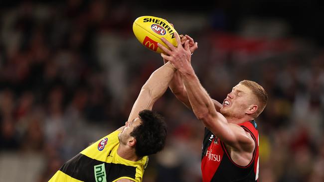 Essendon key forward Peter Wright is now expected to return before the Bombers’ round 14 bye. Picture: Michael Klein