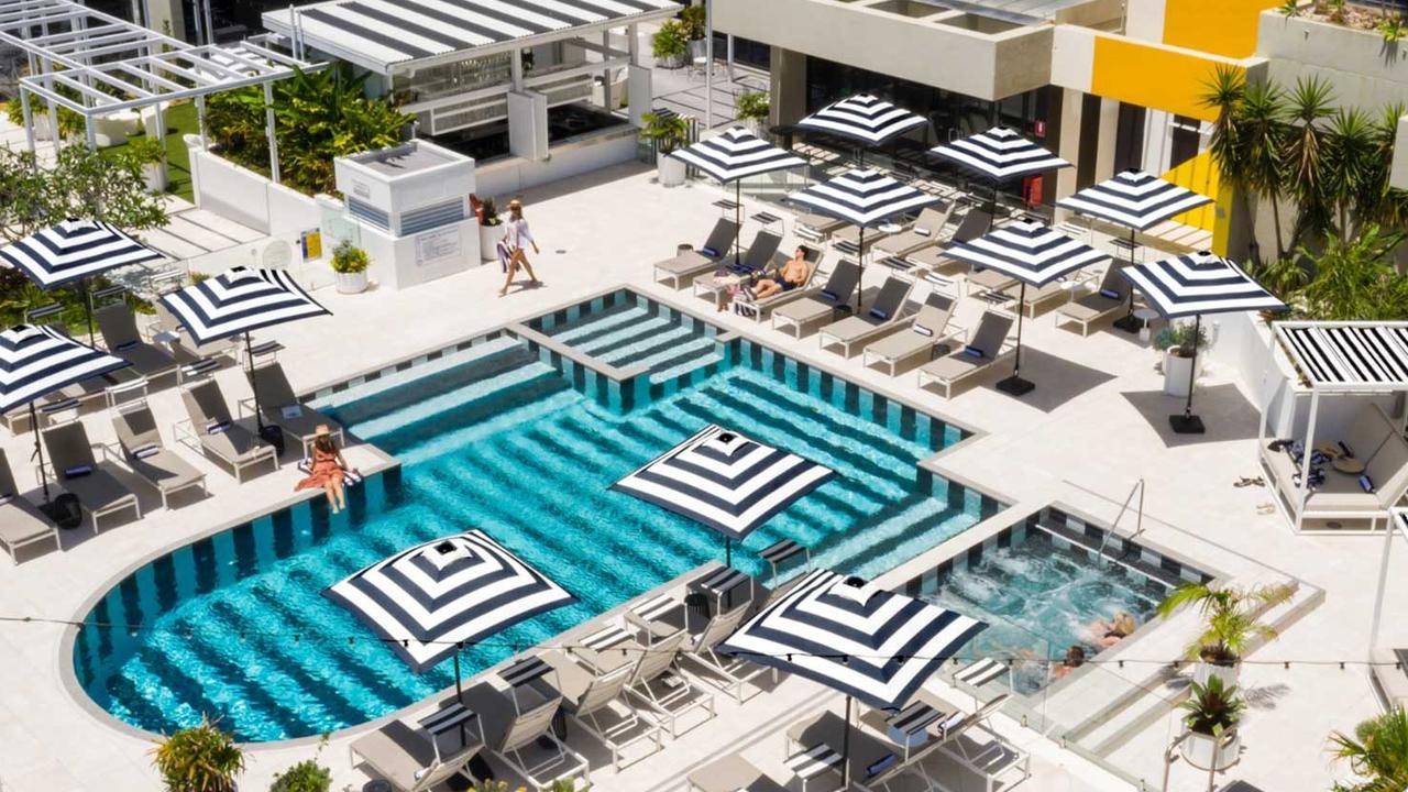 The woman was hospitalised following a near drowning at the QT Gold Coast. Picture: Supplied