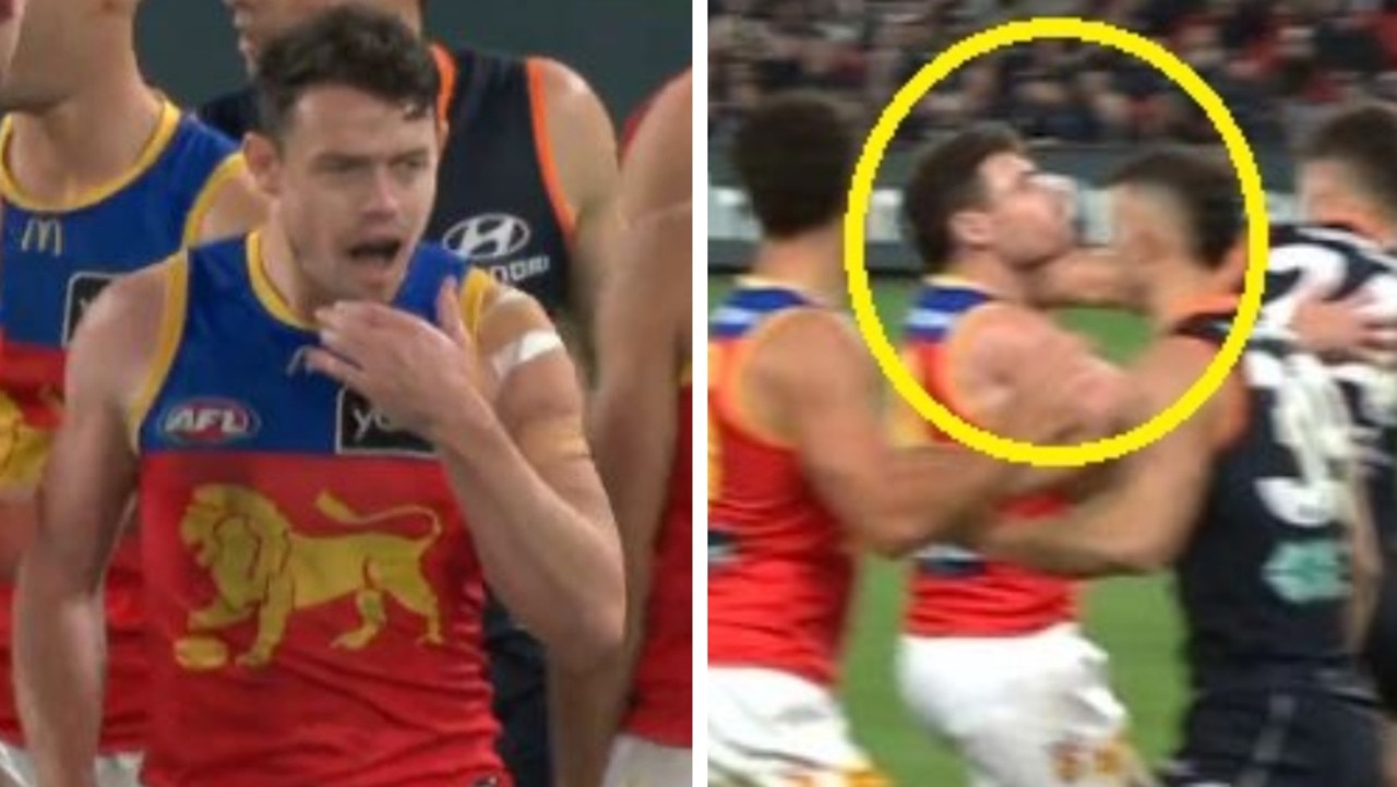 Lachie Neale copped a high shot.