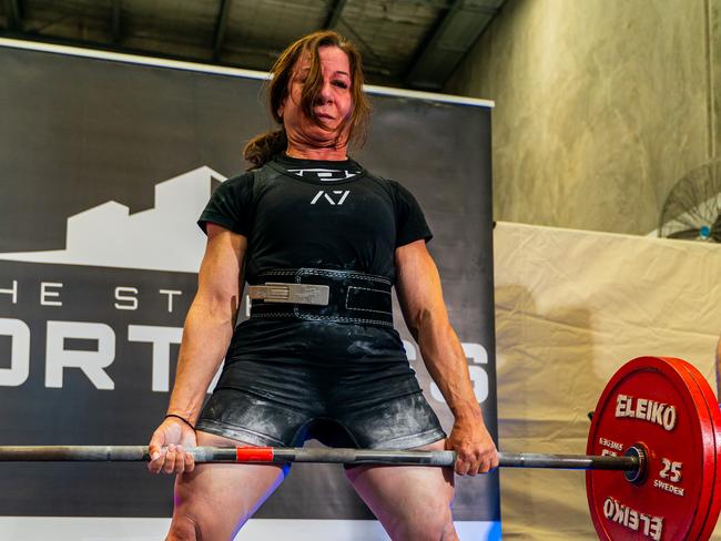 57-year-old powerlifter from Belmore Frances Angeli