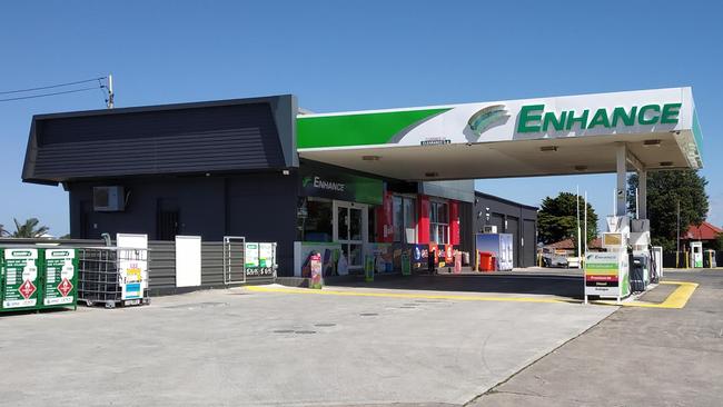 The Port Kembla Enhance petrol station was one of 10 targeted by Sharni Leigh Mortensen. Picture: Facebook