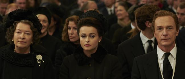 Grave expectations … Helena Bonham Carter says she contacted Princess Margaret via a psychic before appearing in new season of Netflix drama series, The Crown. Picture: Supplied/Netflix