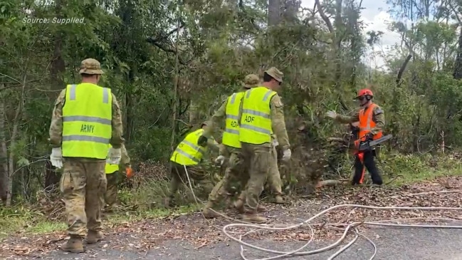 ADF troops get to work in Gold Coast storm clean-up