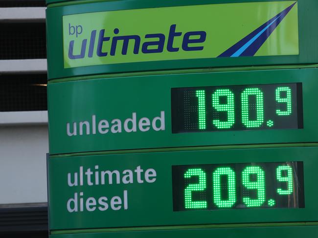 Budget papers also reveal the government is expecting petrol and diesel excise tax receipts to climb through at least 2025-26. Picture: NCA NewsWire / David Crosling