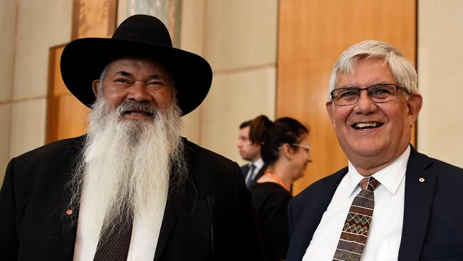 Labor senator Patrick Dodson and Indigenous Australians Minister Ken Wyatt.