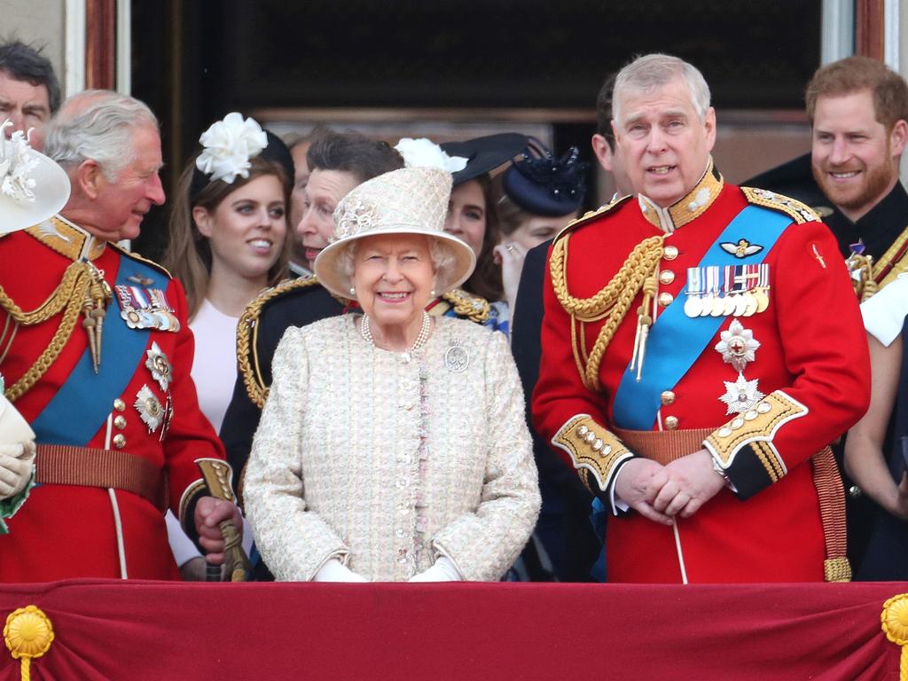 Prince Andrew with the royal family in June. Picture: Getty Images