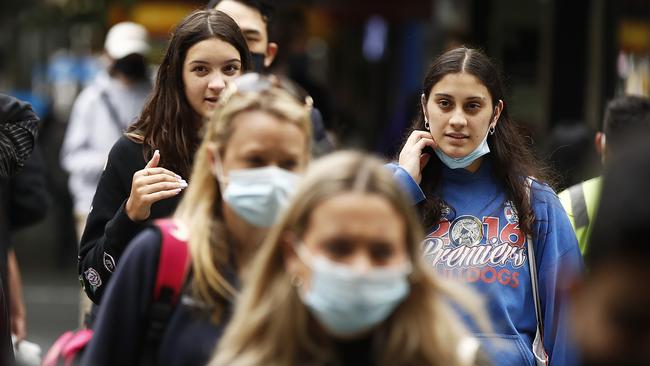 Despite what Daniel Andrews exhorts, mask-wearing is not a part of our culture. Picture: Getty Images