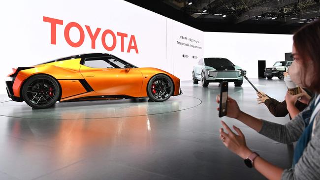 Toyota unveiled three important concept cars at the Japan Mobility Show in Tokyo. Photo: Kazuhiro NOGI / AFP