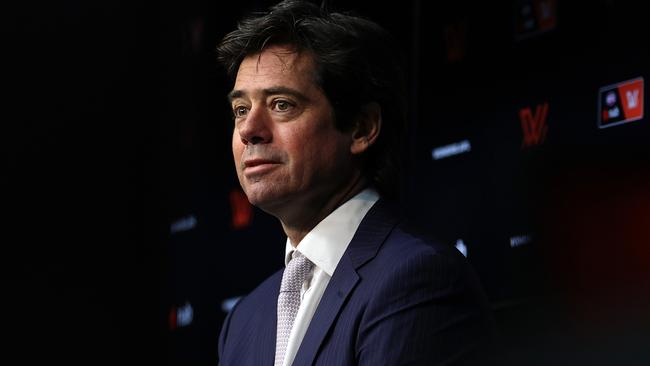 AFL boss Gillon McLachlan says the league will reform aspects of its indigenous policies in the wake of the Taylor Walker racism furore. Picture: AFL Photos/Getty Images