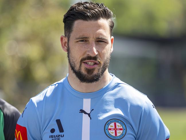 Mathew Leckie is ‘frustrated’ after suffering another hamstring injury. Picture: Daniel Pockett/Getty Images