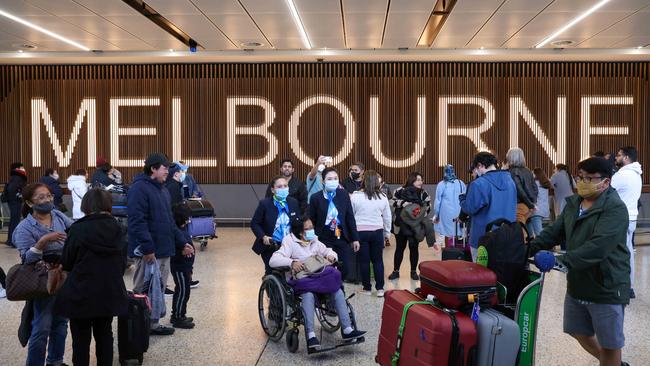 An individual infected with measles returned to Australia on December 12 via Melbourne airport. Picture: NCA NewsWire / Ian Currie