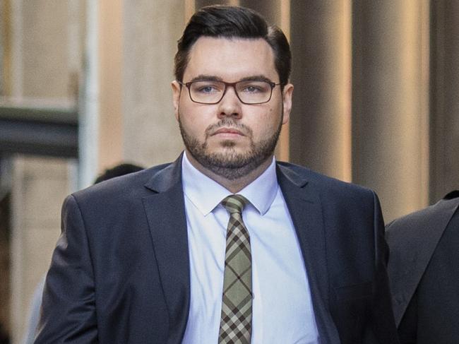 Bruce Lehrmann arrives at the Federal Court, Sydney, on Friday. Picture: NCA NewsWire/Monique Harmer