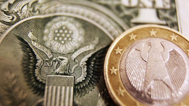 The euro has sunk to a two-decade low. Picture: AFP