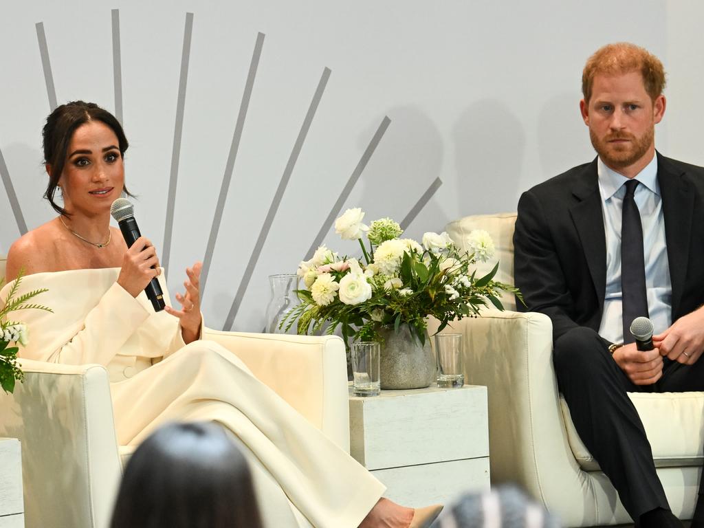 Meghan and Harry’s post-royal lives have been examined in a new book. Picture: Bryan Bedder/Getty Images