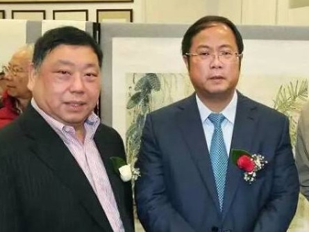 Former state Labor MP Ernest Wong — who helped organise the 2015 fundraiser — and Chinese billionaire Huang Xiangmo. Picture: Facebook