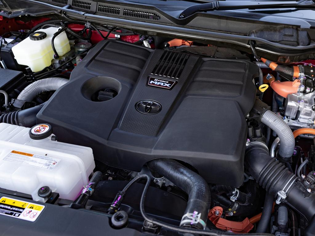 Under the bonnet is a thumping 3.4-litre twin-turbo V6 petrol engine with hybrid technology