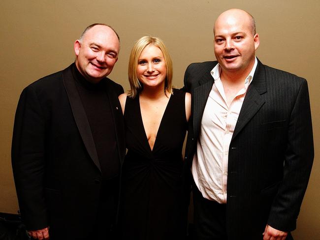 The 2004 Manly Jazz festival launch. James Morrison, Emma Pask and Con Vais Picture: Elenor Tedenborg