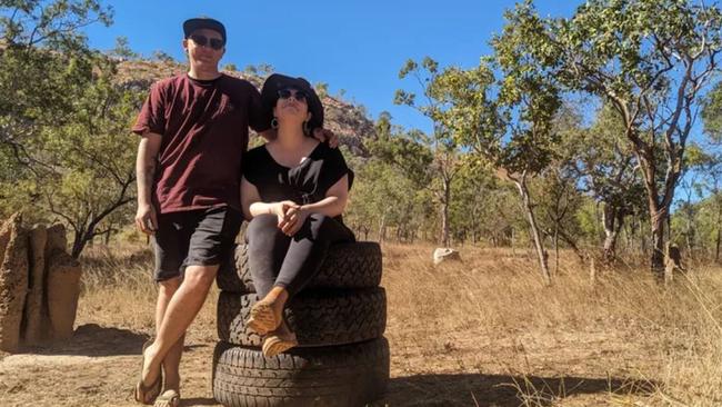 Laurence Ranking and Phoenix Smith, of Nhulunbuy, will have to travel 4000km to Melbourne to deliver their baby with a rare heart condition. Picture: GoFundMe.