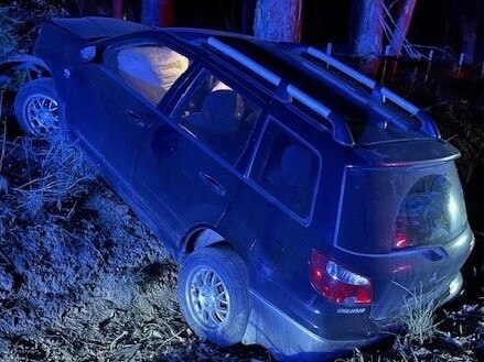 A woman has escaped serious injury after she crashed on the Riddoch Highway, near Lochaber, on Friday night. PICTURE:  SAPOL