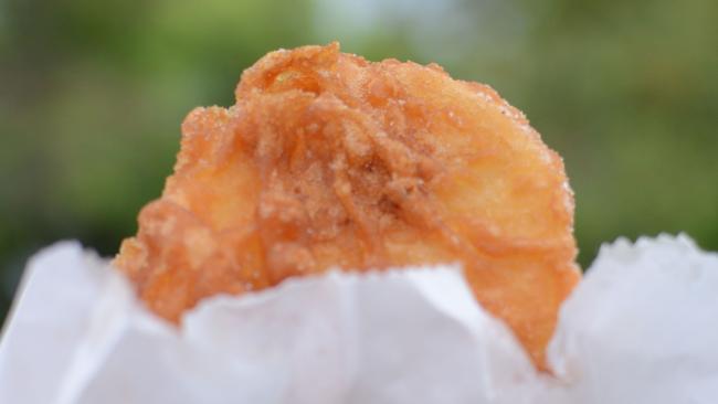 Whether you call it a scallop or a cake, this potato treat won the Brit’s cold heart. Picture: Will Hunter/South Burnett Times