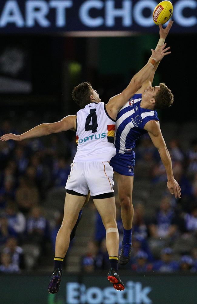 Will the Crows send Josh Jenkins into the ruck full-time this weekend? Picture: Hamish Blair (AAP).