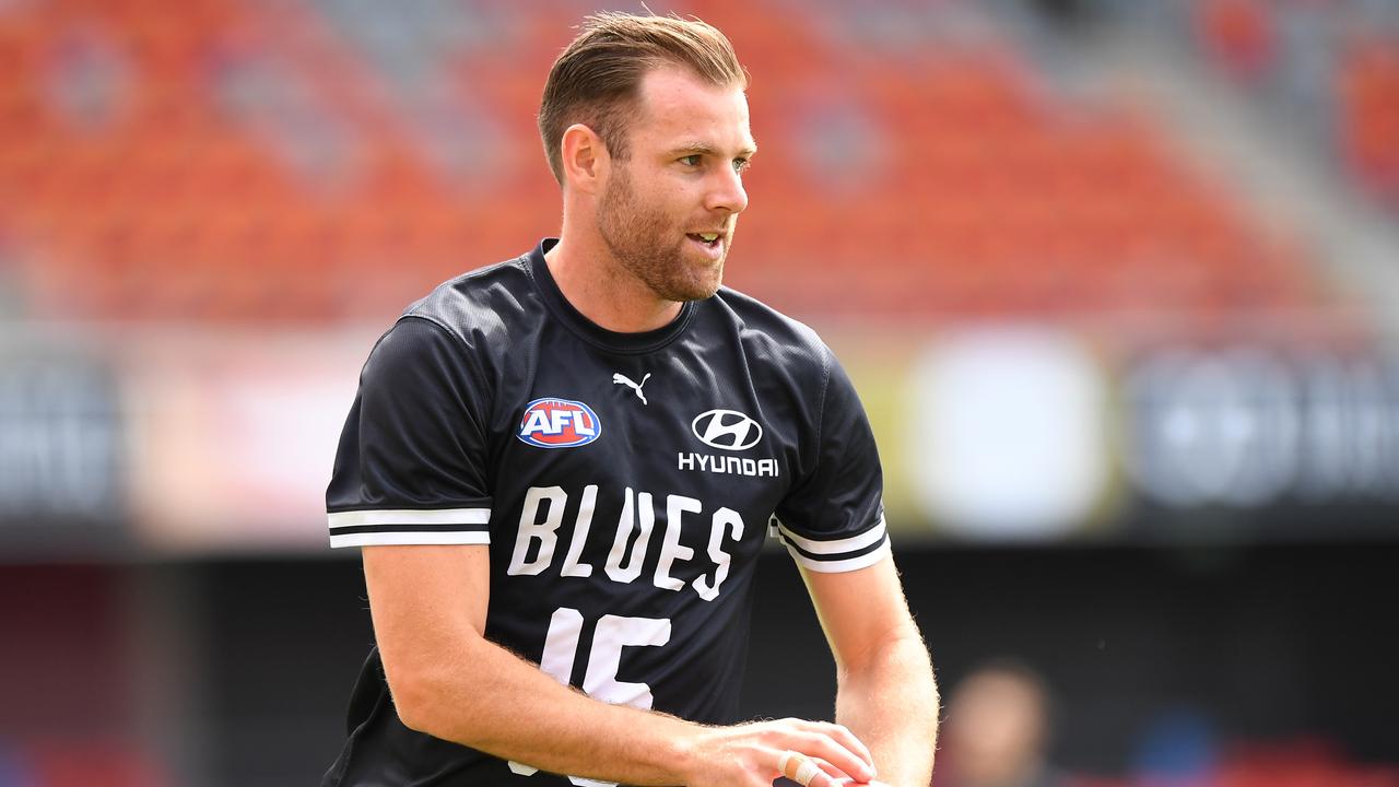 Carlton’s Sam Docherty underwent surgery for a malignant testicular tumour. (Photo by Matt Roberts/AFL Photos/via Getty Images)