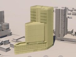 Architectural drawings of the proposed $136 million mixed-use development at 431 Macquarie St, Liverpool. Picture: Planning documents