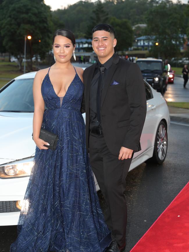 Pacific Pines High formal, at the school. Beau Schulstad and Poutu Marsh Picture Glenn Hampson